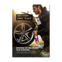 Quick&Bright WHEEL CLEANER advertising poster, A0