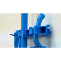 Hygienic Hi-Flex wall support system, 420 mm, blue