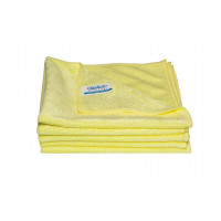 Quick&Bright microfibre cloth, yellow, with Christ sew-in tag, 40 x 40 cm