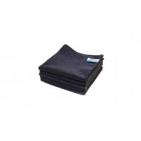 Quick&Bright microfibre cloth, black, with Christ sew-in tag, 40 x 40 cm