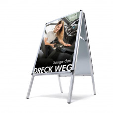 Vacuum the DIRT AWAY vacuum cleaner DIN A4 advertising board — German - Image similar