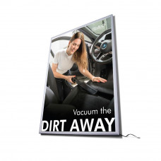 Vacuum the DIRT AWAY vacuum cleaner DIN A1 backlight foil — English - Image similar