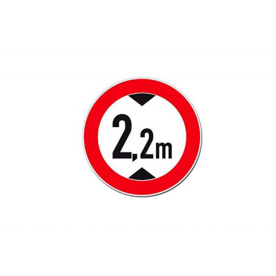 Sticker for passage height 