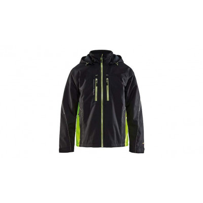 Light lined functional jacket 4890, black/yellow, size XXXXL
