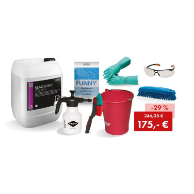 MACHINE CLEAN, promotion package wash system: 1 x 25 kg canister + Tools kit wash system