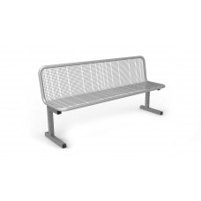 Sevilla Spectrum bench, with backrest — white aluminium - Image similar