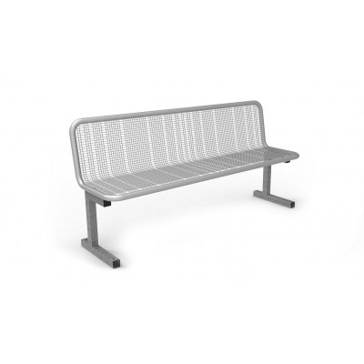 Sevilla Spectrum bench, with backrest — white aluminium