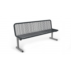 Sevilla Spectrum bench, with backrest — anthracite grey - Image similar