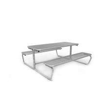 Palma Spectrum bench/table combination, without backrest — white aluminium - Image similar