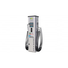 Electronic tyre inflator with air and water dispensers, stainless steel version - Image similar