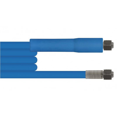 High-pressure hose, wire reinforcement, 3.50 m, blue, sealing cone (DKOL), FT: M14/1.5