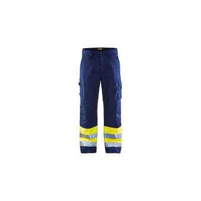 Hi-vis trousers 1564, navy blue/yellow, size 44