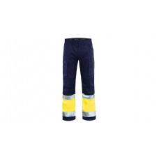 Hi-vis trousers with stretch 1551, navy blue/yellow, size 44 - Image similar