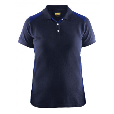 Women's polo shirt 3390, navy blue/cornflower blue, size S
