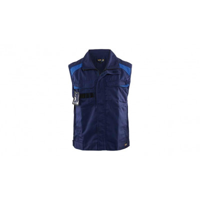 Industry waistcoat 3164, navy blue/cornflower blue, size XXL