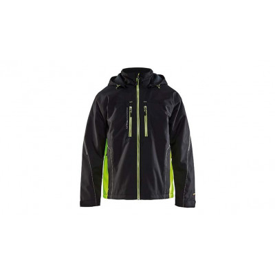 Light lined functional jacket 4890, black/yellow, size M