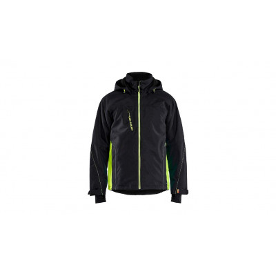 Light lined functional jacket 4890, black/yellow, size M