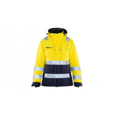 Women's hi-vis winter jacket 4872, yellow/navy blue, size S - Image similar