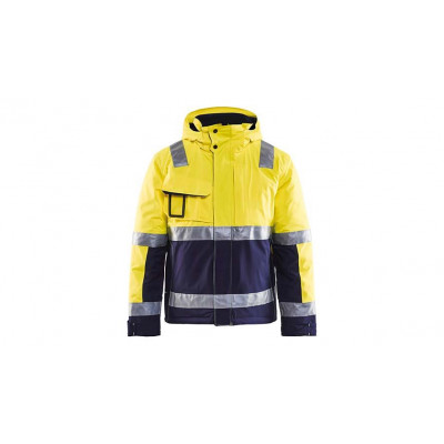 Hi-vis shell jacket 4987, yellow/navy blue, size XL