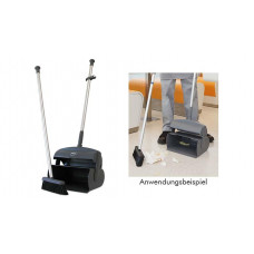 Vikan dustpan with brush & squeegee, 1050 mm, grey - Image similar