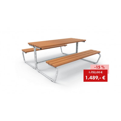 Palma Spectrum bench/table combination, without backrest — anthracite grey
