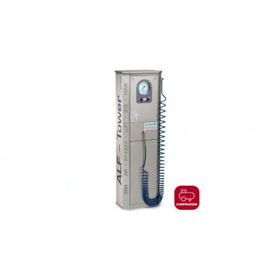 ALF TOWER ELK tyre inflator, with compressor, incl. calibration, stainless steel