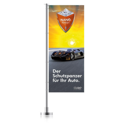NANO FINISH flag, summer motif 1200 x 3000 mm (German)