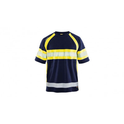 High-vis T-shirt 3337, navy blue/yellow, size XS