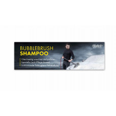 Strap, banner, mesh, BUBBLEBRUSH SHAMPOO, 300 x 90 cm, German - Image similar