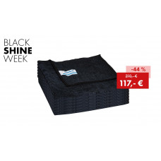 Promotion package: 200 x Quick&Bright microfibre cloth, black, with Christ sew-in tag, 40 x 40 cm - Image similar