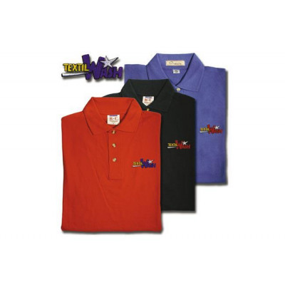 Polo shirt with embroidery, Textile Wash, navy blue, size S
