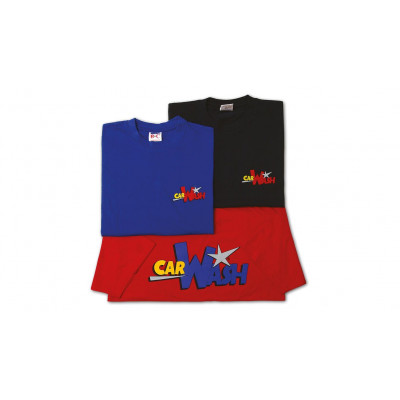 Round-necked T-shirt with printing, Car Wash, red, size S