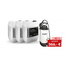 Promotion package FLY-REX: 3 x 25 kg canister + CHRIST pressure spray 10 litre (alkaline) - Image similar