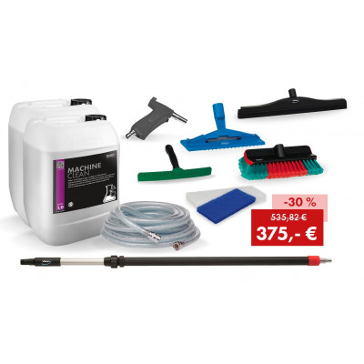 MACHINE CLEAN, promotion package wash hall: 2 x 25 kg canister + wash hall tools kit