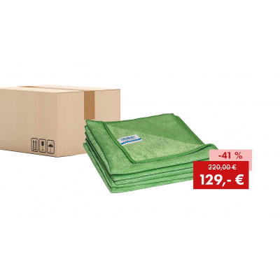 Special Item: Quick&Bright Microfiber Cloth, Green, 40 x 40 cm, Box (200 pieces) Special Item: Quick&Bright Microfiber Cloth, Green, 40 x 40 cm, Box (200 pieces)