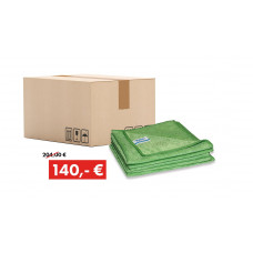 Promotion package: 200 x Quick&Bright microfibre cloth, green, with Christ sew-in tag, 40 x 40 cm - Image similar