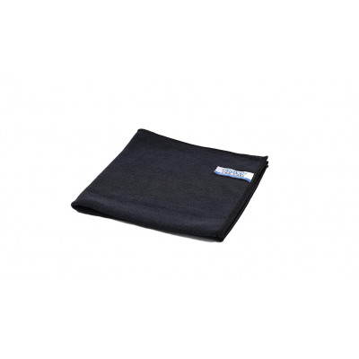 QUICK&BRIGHT microfibre cloth PREMIUM, black, with Christ sew-in tag, 40 x 40 cm