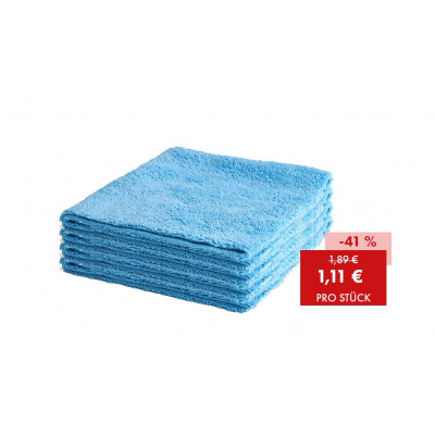 Promotion, QUICK&BRIGHT high-pile 2-in-1 dust and polishing cloth, blue, 38 x 38 cm: 200 pieces