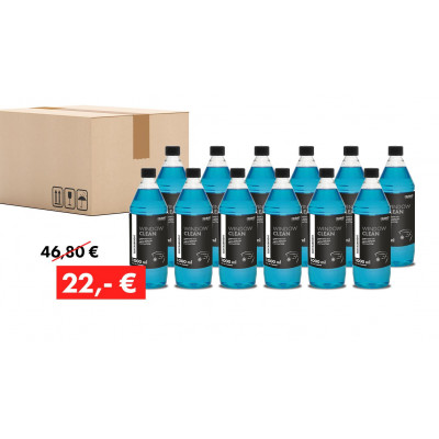 Promotion package: 1 carton (= 12 bottles) Quick&Bright WINDOW-CLEAN windscreen cleaner, winter, -30°C, 1 l