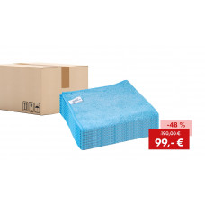 Promotion: 200 x QUICK&BRIGHT microfibre cloth Easy, blue, with Christ sew-in tag, 38 x 38 cm - Image similar