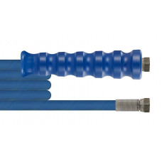 HP high-pressure hose, wire reinforcement, 4.20 m, blue, sealing cone (DKR), FT: 1/4