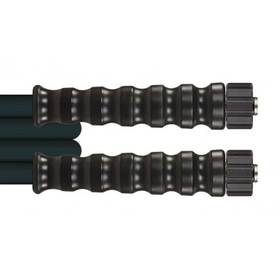 High-pressure hose, wire reinforcement, 10.0 m, black, hand screw coupling M22
